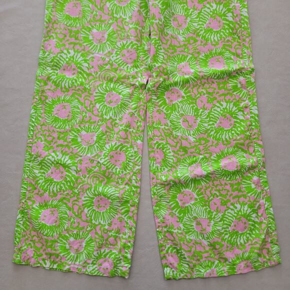 Lilly Pulitzer Women's The Beach Pant Sunnyside Lion Wide-Leg Size XL - Picture 4 of 13
